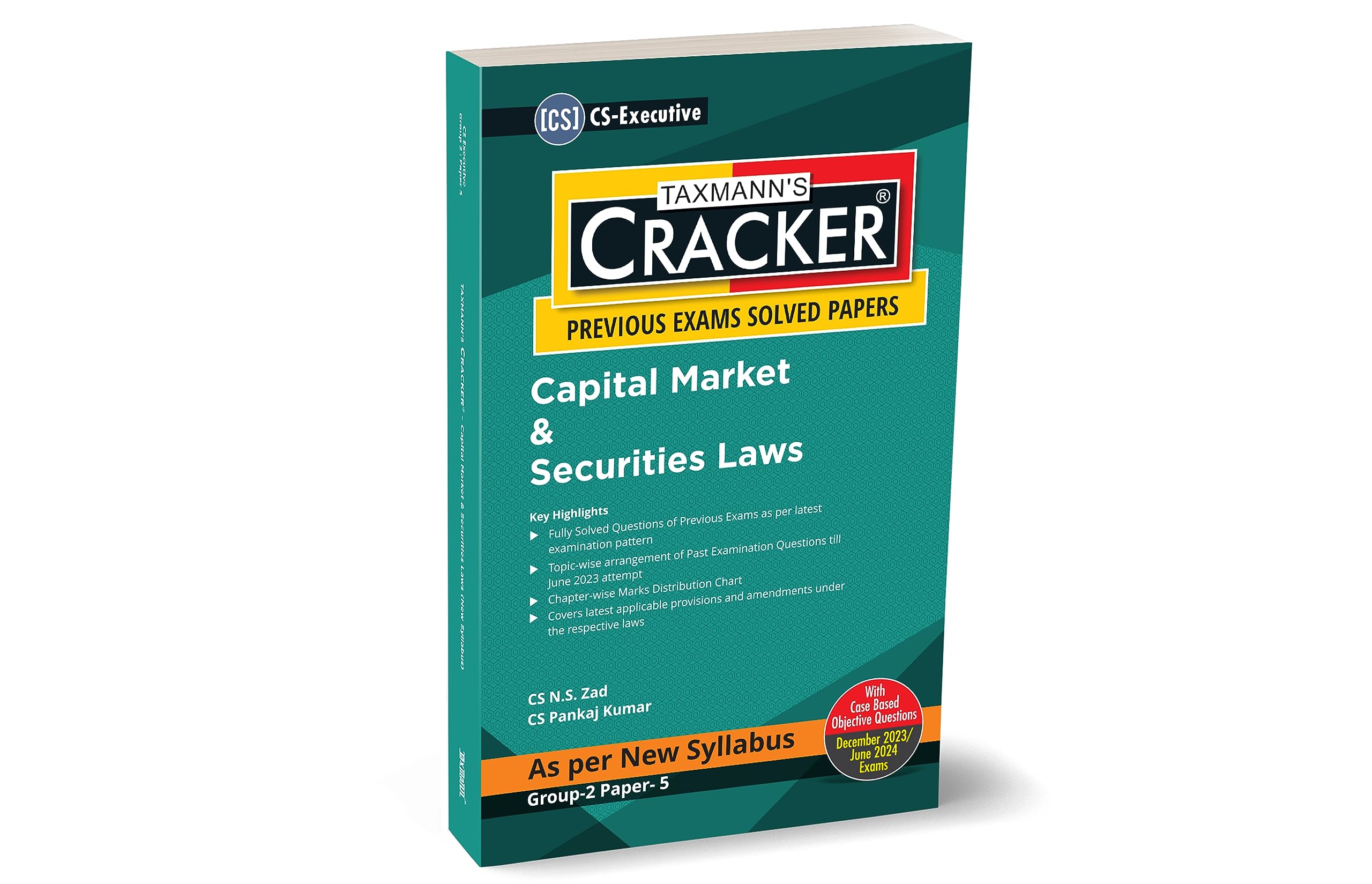 Taxmann's CRACKER for Capital Market & Securities Laws (Paper 5 | CMSL) – Covering past exam questions (topic-wise) & detailed answers | CS Executive | New Syllabus | Dec. 2023/June 2024 Exams Paperback – 24 July 2023