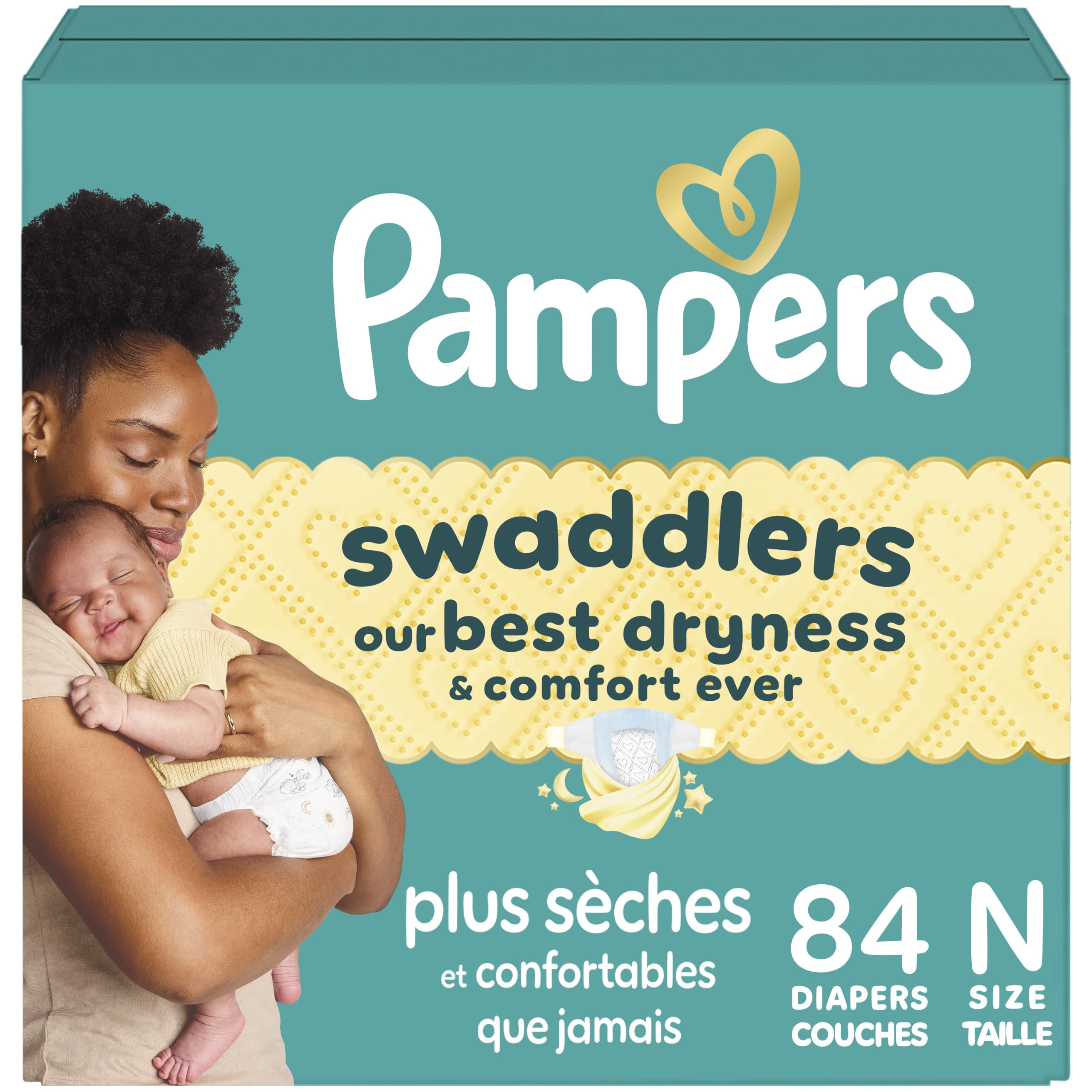 Photo 1 of Swaddlers Newborn Diapers, Size Newborn (up to 10 lbs), 84 Count, Fragrance Free, Hypoallergenic, Absorbent, Pediatrician Recommended, Skin Safe