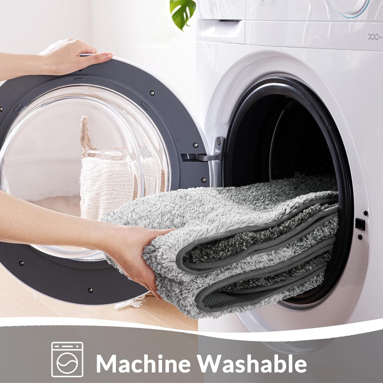 Exclusivo Mezcla Bathroom Rugs Mat 17x24, Extra Soft Non Slip Absorbent Water Microfiber Bath Rugs, Machine Washable Quick Dry Bath Mats for Bathroom Floor, Shower, Home Decor, Gradient Grey - Image 5