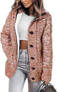 Sidefeel Hooded Cardigans Button Sweater