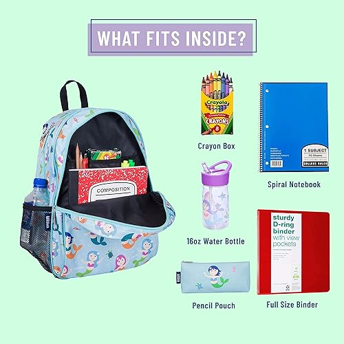 Miniatura 7 de Wildkin Paquete de mochila para niños de 15 pulgadas con lonchera (Mermaids)
