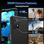 UMIDIGI Bison X20 Phone, 12+128GB/TF 1TB, 6.53" Screen, Outdoor Mobile Phone,Rugged Smartphone, Waterproof Unlocked Phones, NFC Face ID AGPS, 4G Dual SIM Cellphone