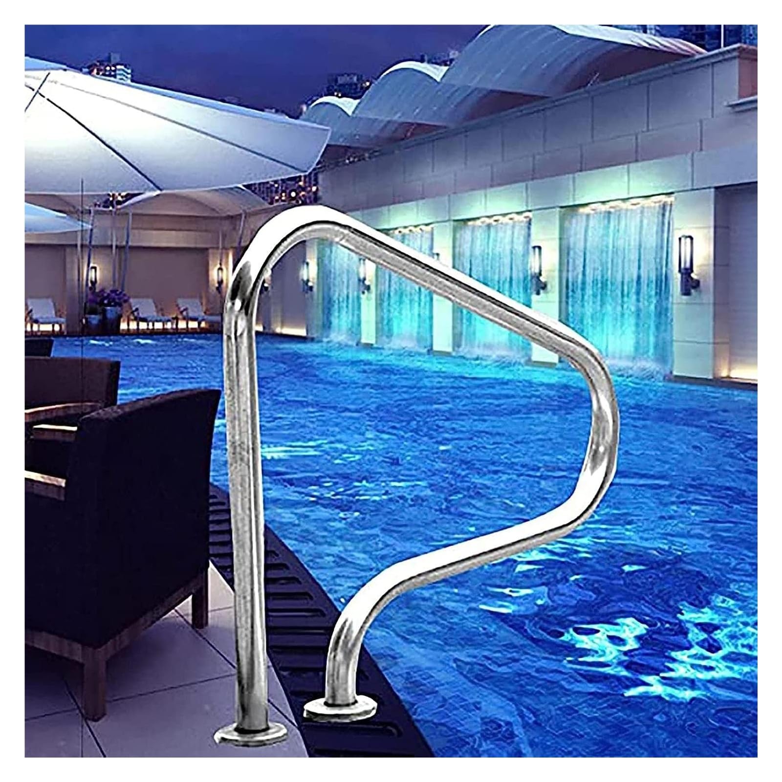 Rambarde de piscine antidérapante en inox pour une sécurisation optimale des bassins