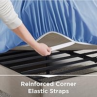 Vista 103 de Empyrean Charcoal Grey Extra Deep Pocket Fitted Sheet Full Size, Hotel Luxury Deep Pocket Full Size Fitted Sheet Only Easily Fits 18 to 24 Inch