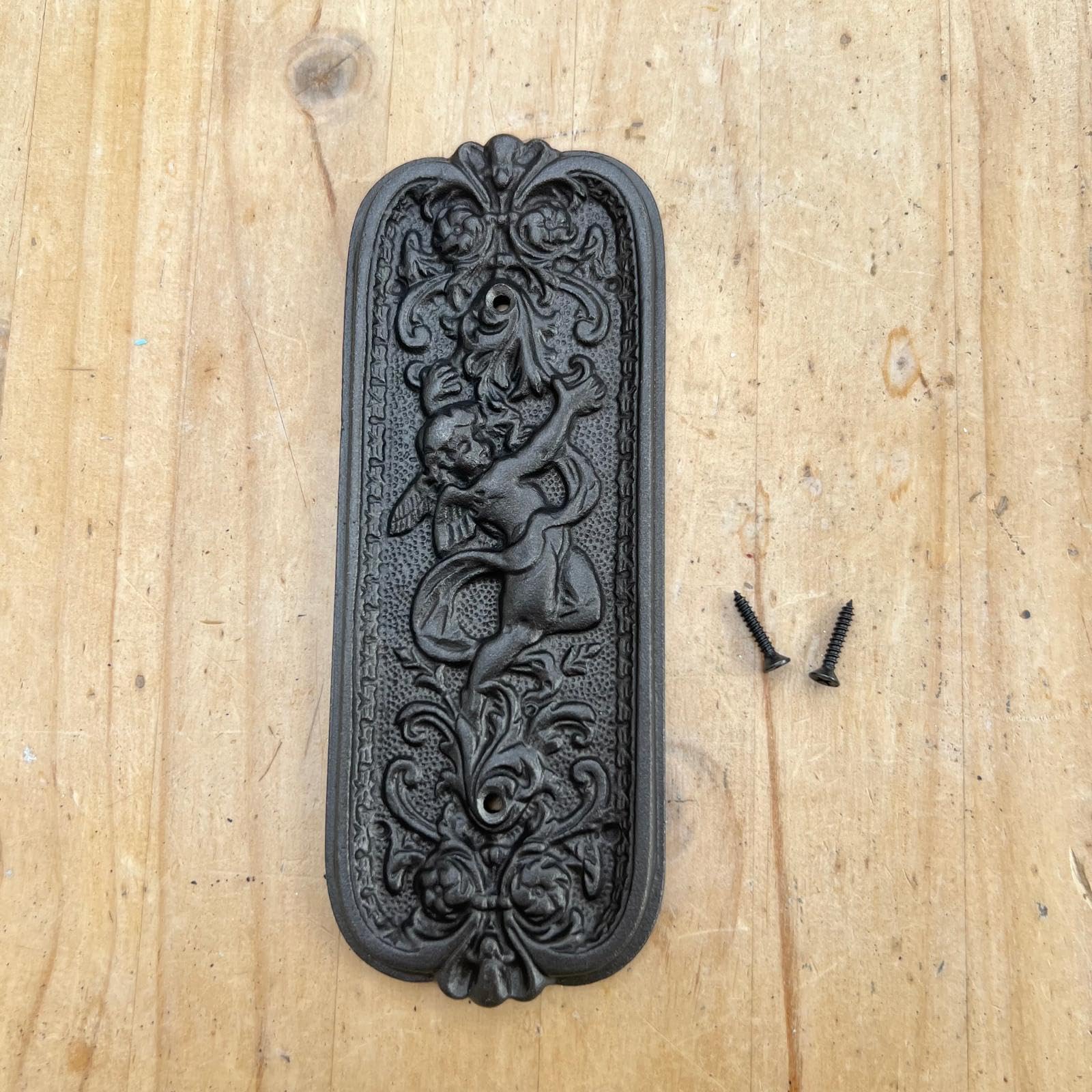 Plaque De Porte Anglaise En Cuir - Style Victorien - Marque Castelion