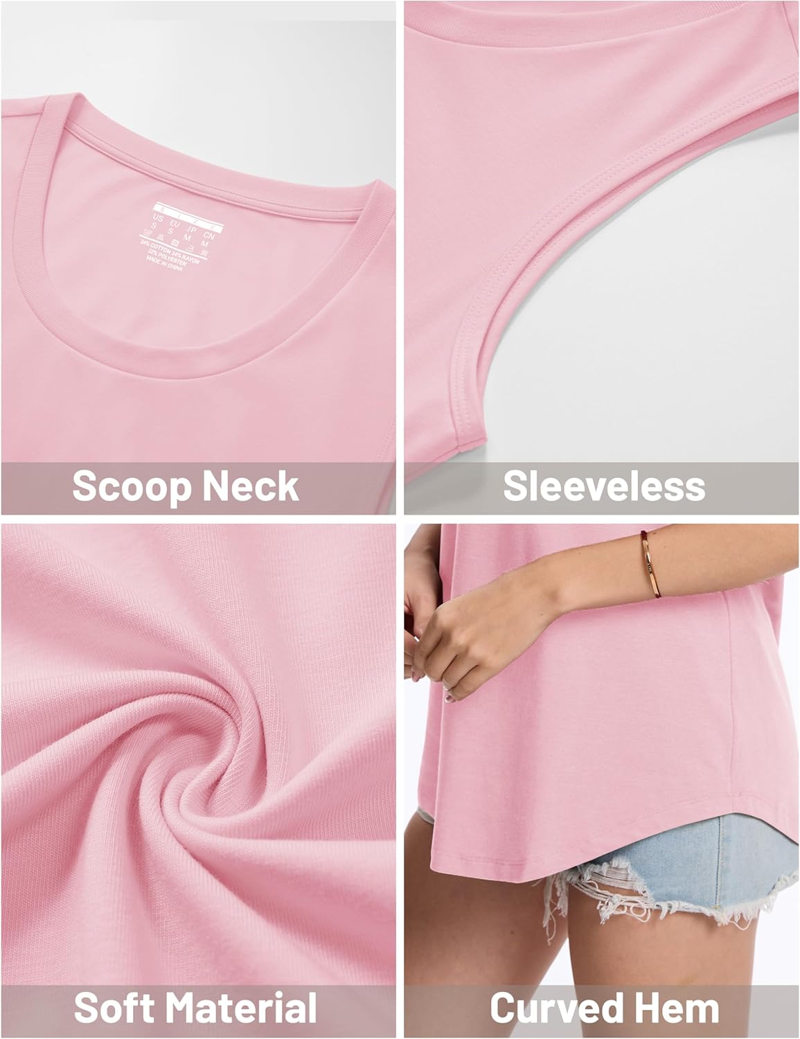 MAGCOMSEN Womens Tank Tops Loose Fit Sleeveless Top Casual Scoop Neck Tunic Shirts Summer UPF 50+ Basic Tshirt - Image 6