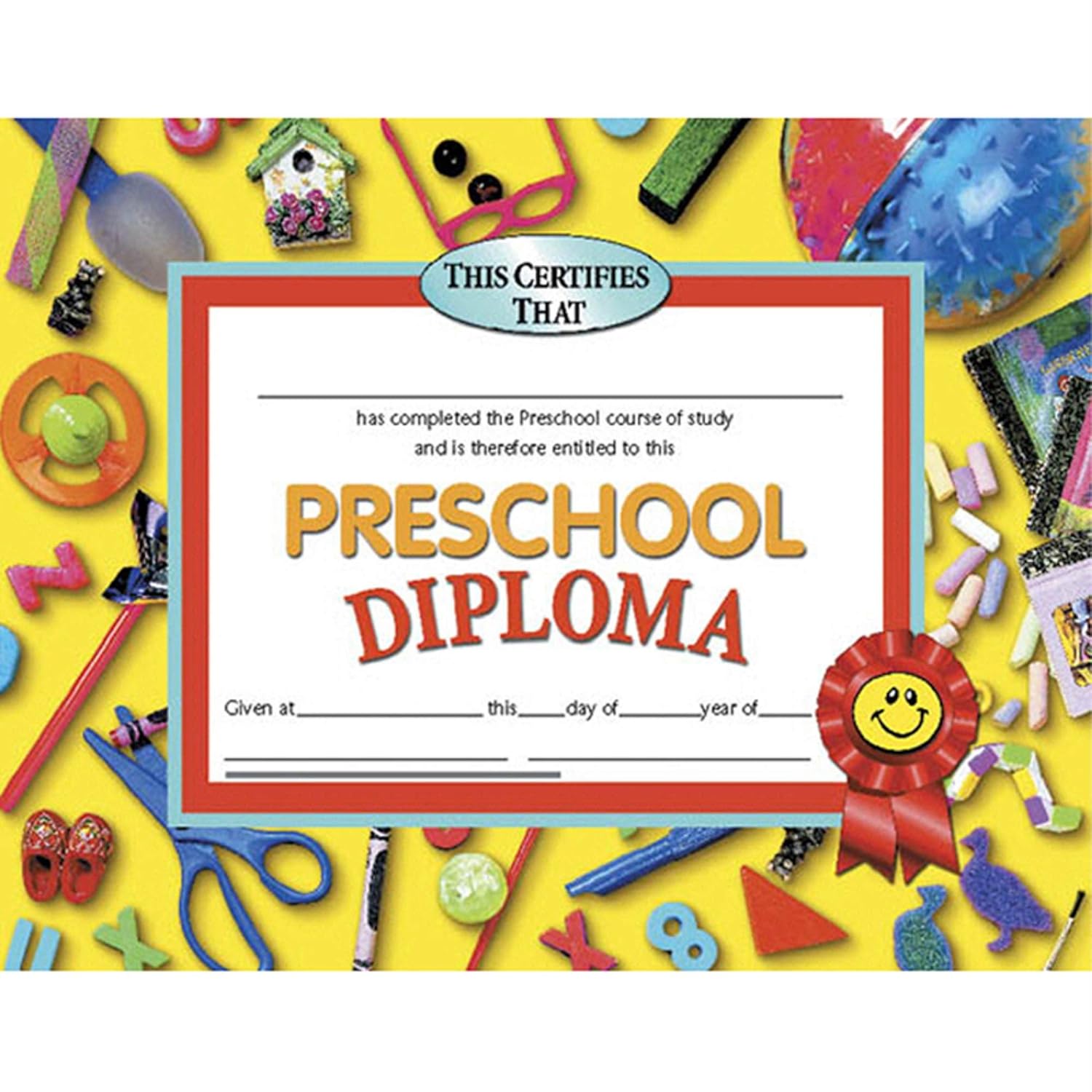Hayes Preschool Diploma, 8.5 x 11, Pack of 30