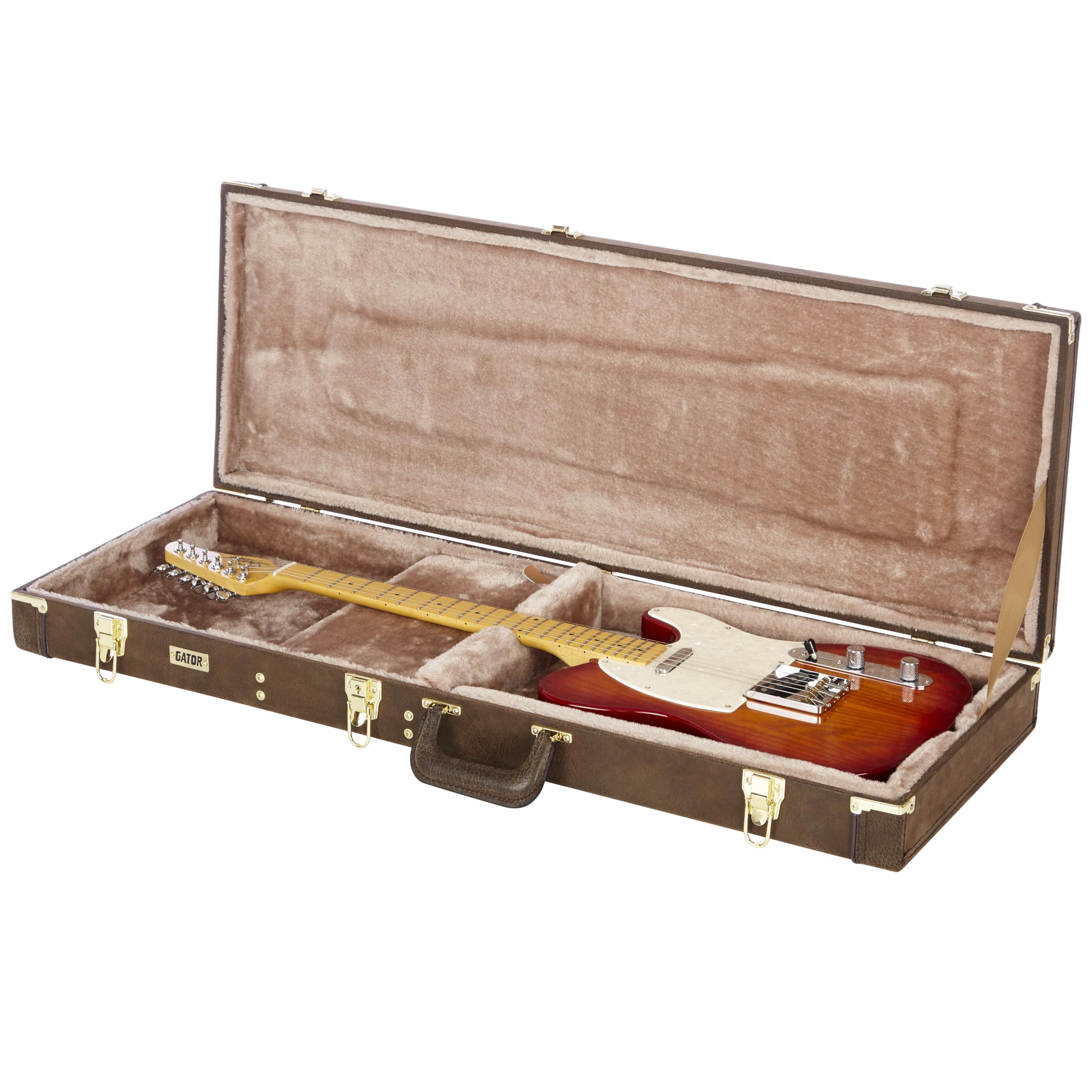 Amazon.com: Gator Cases Deluxe Wood Case for Electric Guitars