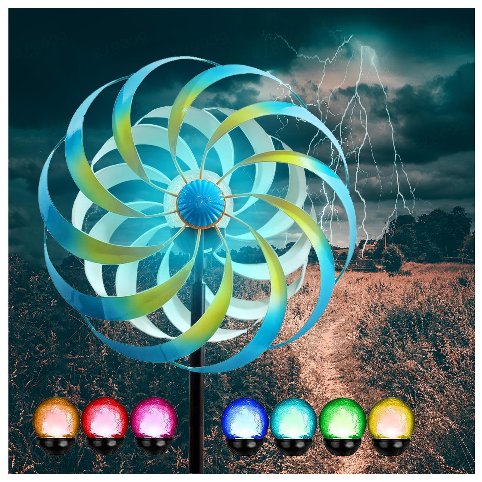 Windmills for The Yard Garden, Kinetic Garden Spinners, 360° Dual Direction Dual Rotors Kinetic Sculpture Outdoor