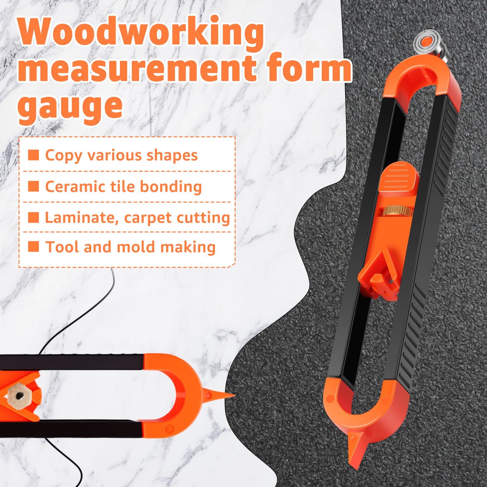 6Pcs Contour Gauge Scribing Tool, Irregular Shape Profile Tool