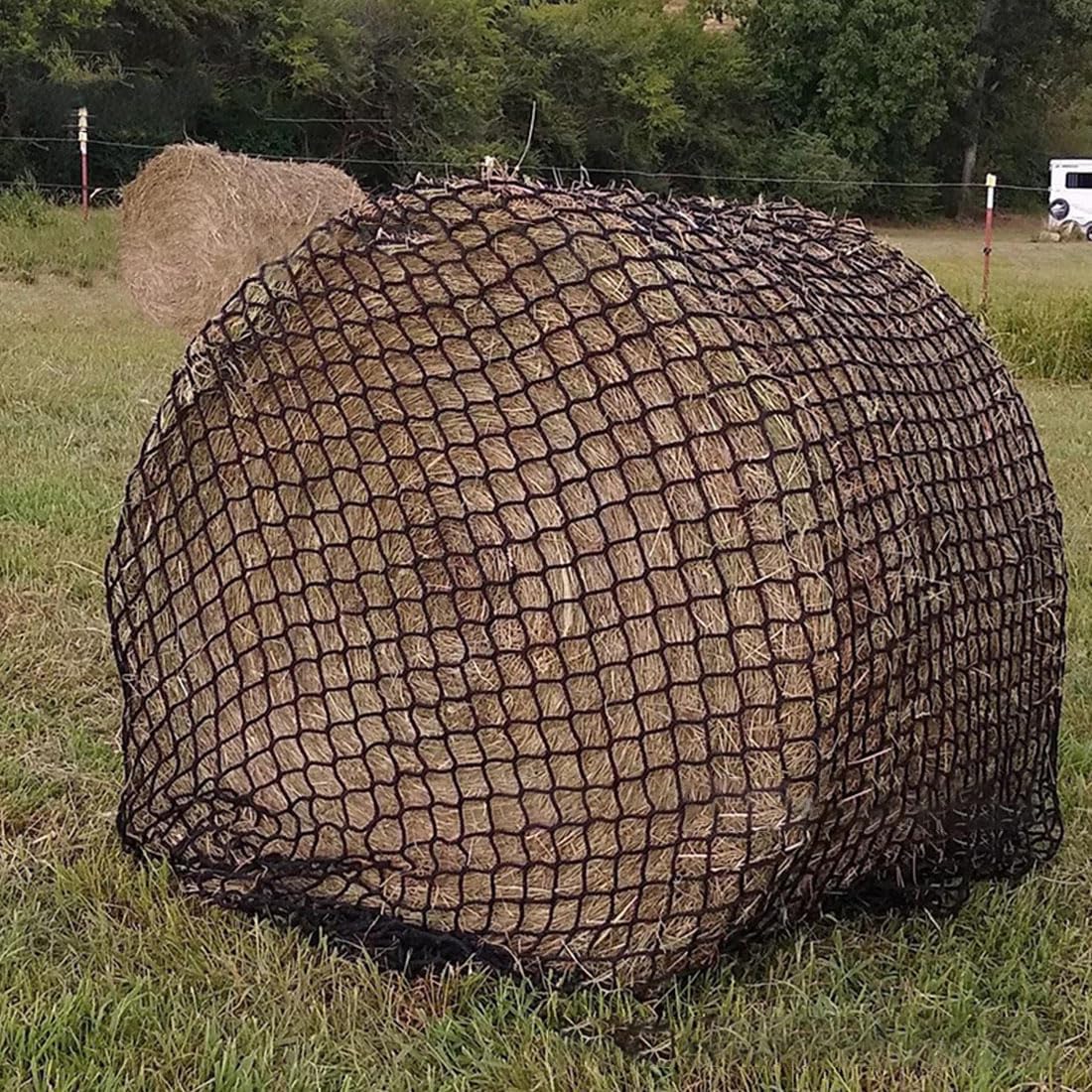 Rundballen Heunetz 6x6ft / 5x5ft Große Slow Feed Heunetze Für Pferde, Dickes Pferd Heunetz Slow Feeder, 5x5FT