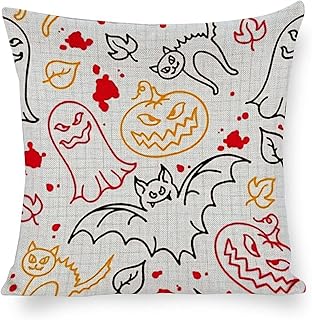 Halloween wzór Święto Dziękczynienia poszewka na poduszkę jesień kwadrat szczęśliwe Halloween poszewka na poduszkę wakacje świętowanie spersonalizowana poduszka na sofę łóżko na zewnątrz dekoracja domu 50 x 50 cm