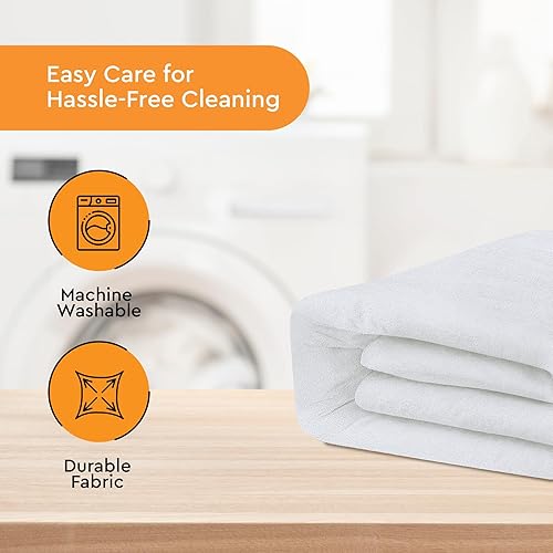 Miniatura 7 de Sleep Mantra Protector de colchón impermeable  Terry  Funda de cama transpirable, silenciosa e hipoalergénica  Estilo de sábana bajera de bolsillo