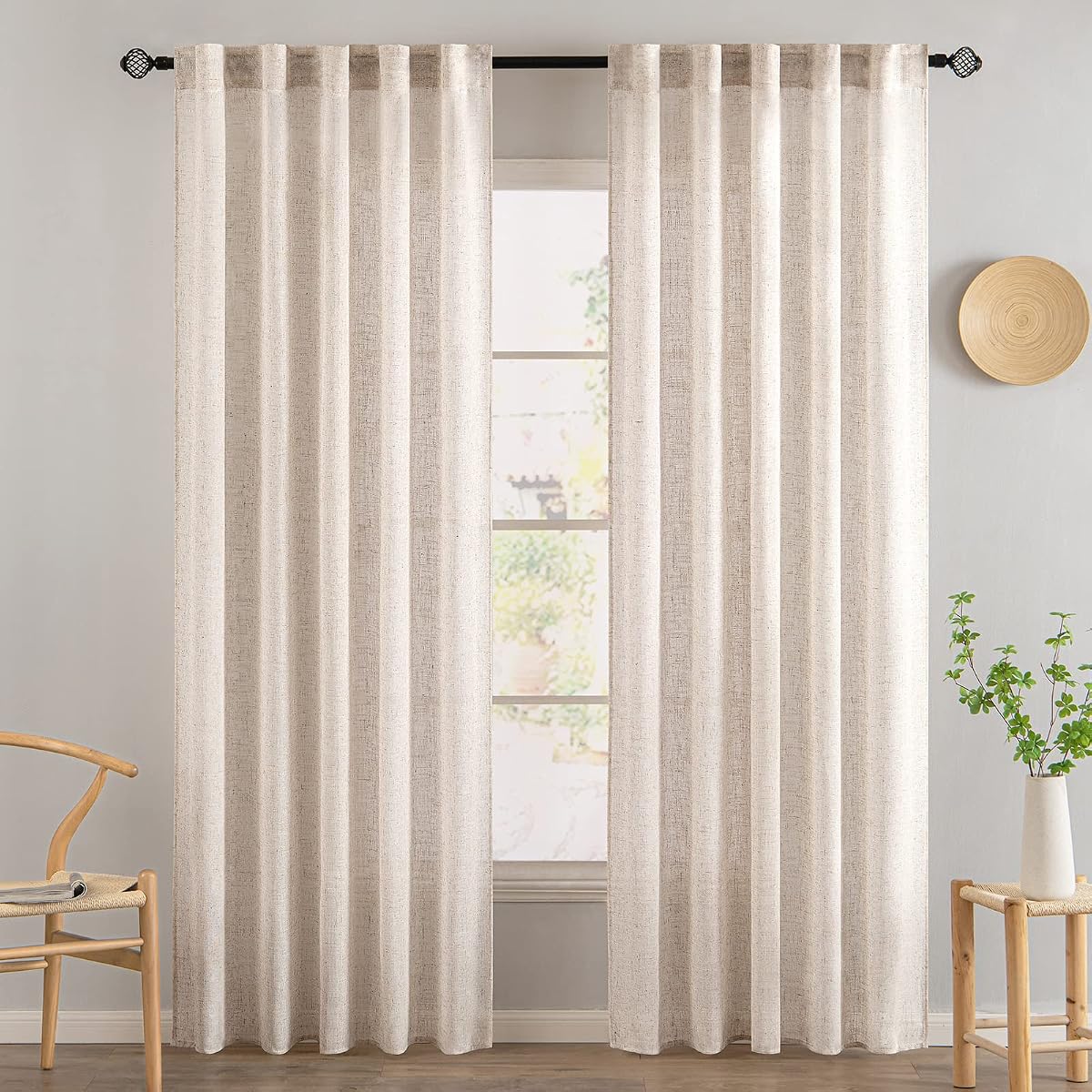 Linen Social Stone Washed Linen Curtains view 2