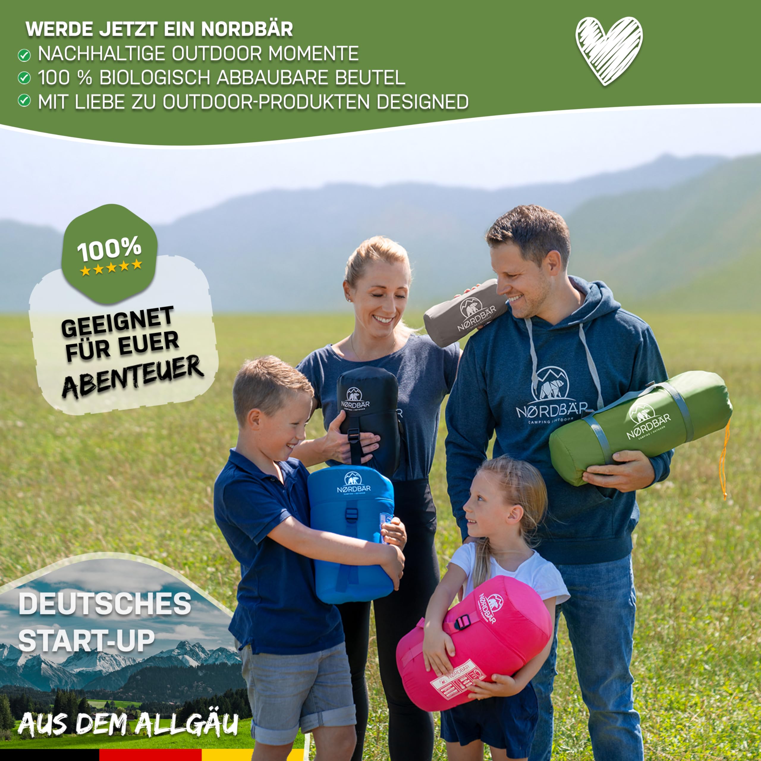 NORDBÄR® Zelt Ultraleicht & wasserdicht für 1-2 oder 3-4 Personen | Outdoor Zelt für Camping, Trekking oder Festival | Trekkingzelt, Campingzelt, Wanderzelt