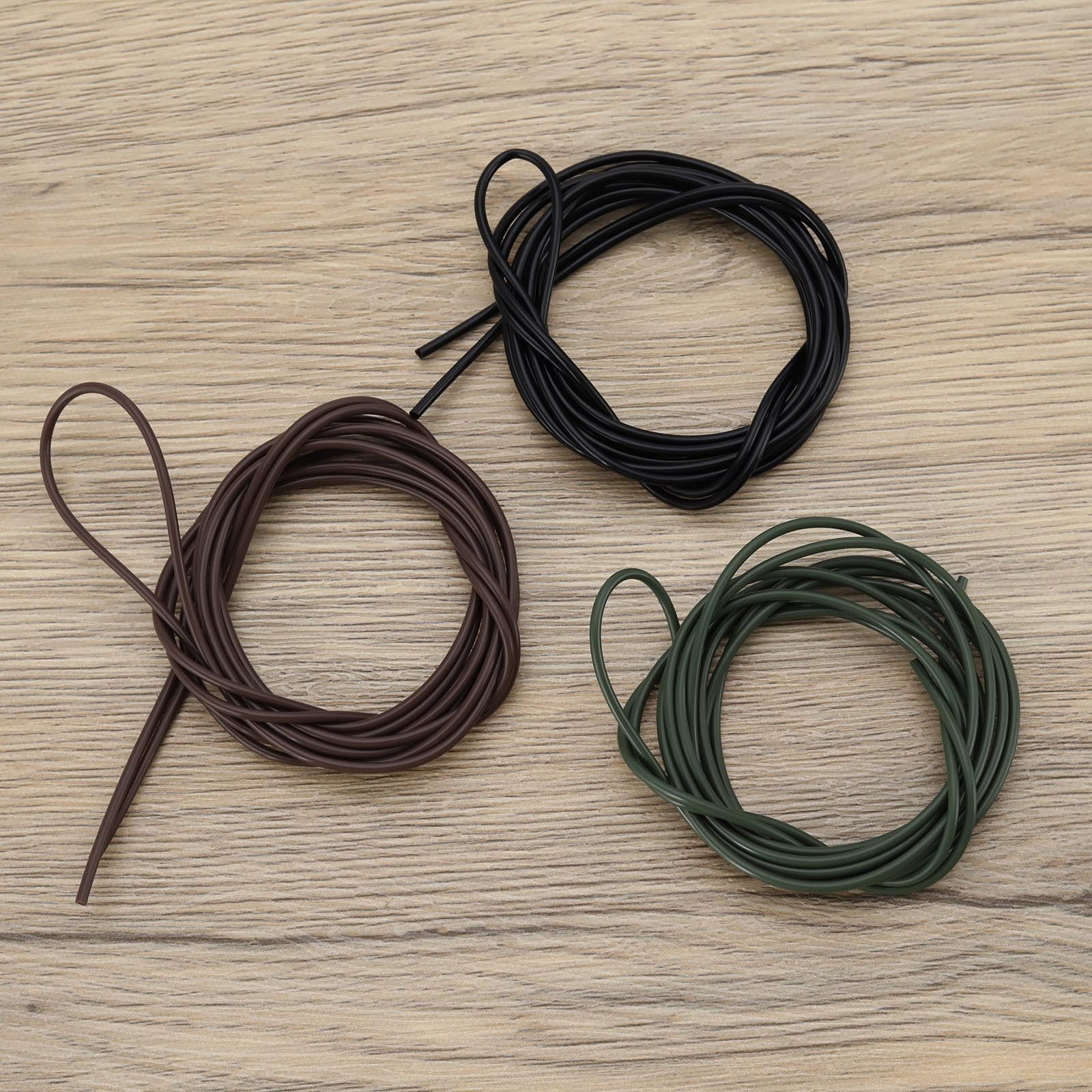 EMSea 6 tubos termorretráctiles de goma de silicona de 2 metros para pesca de carpas, aparejos de pesca antienredos, aparejos de pesca en 3 colores para aparejos de pesca de carpas
