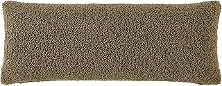 HiEnd Accents Teddy Lumbar Pillow, 14x36 inch, Dark Oak, Soft Plush Text...