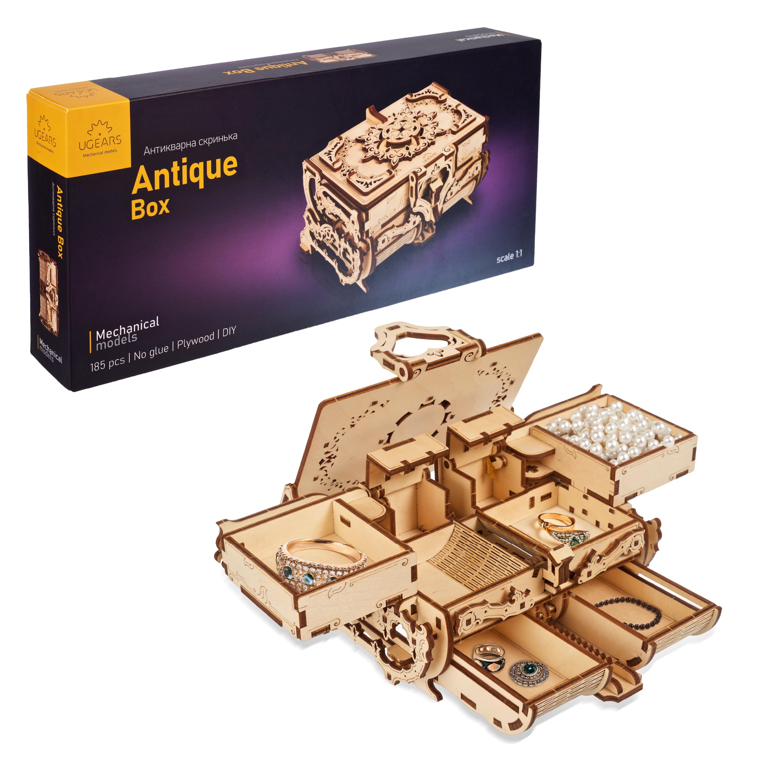 Amazon.com: UGEARS Antique Box 3D Wooden Puzzles for Adults