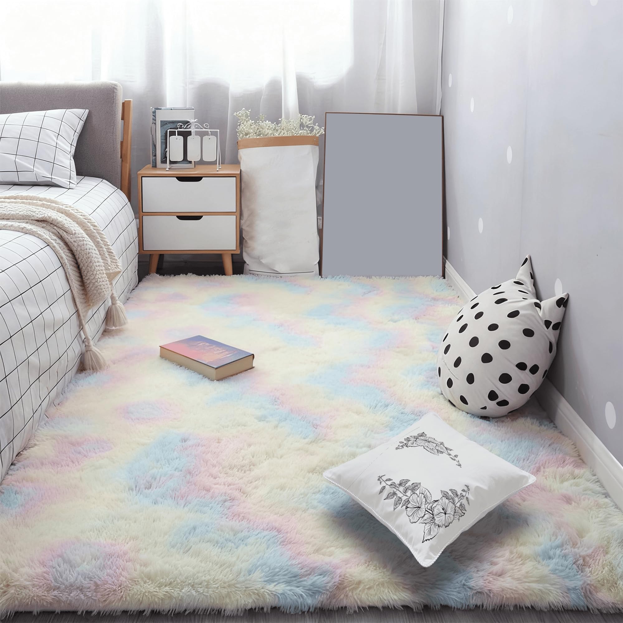 Tapis de salon moelleux lavable 250x350 cm et moquette de chambre grand format