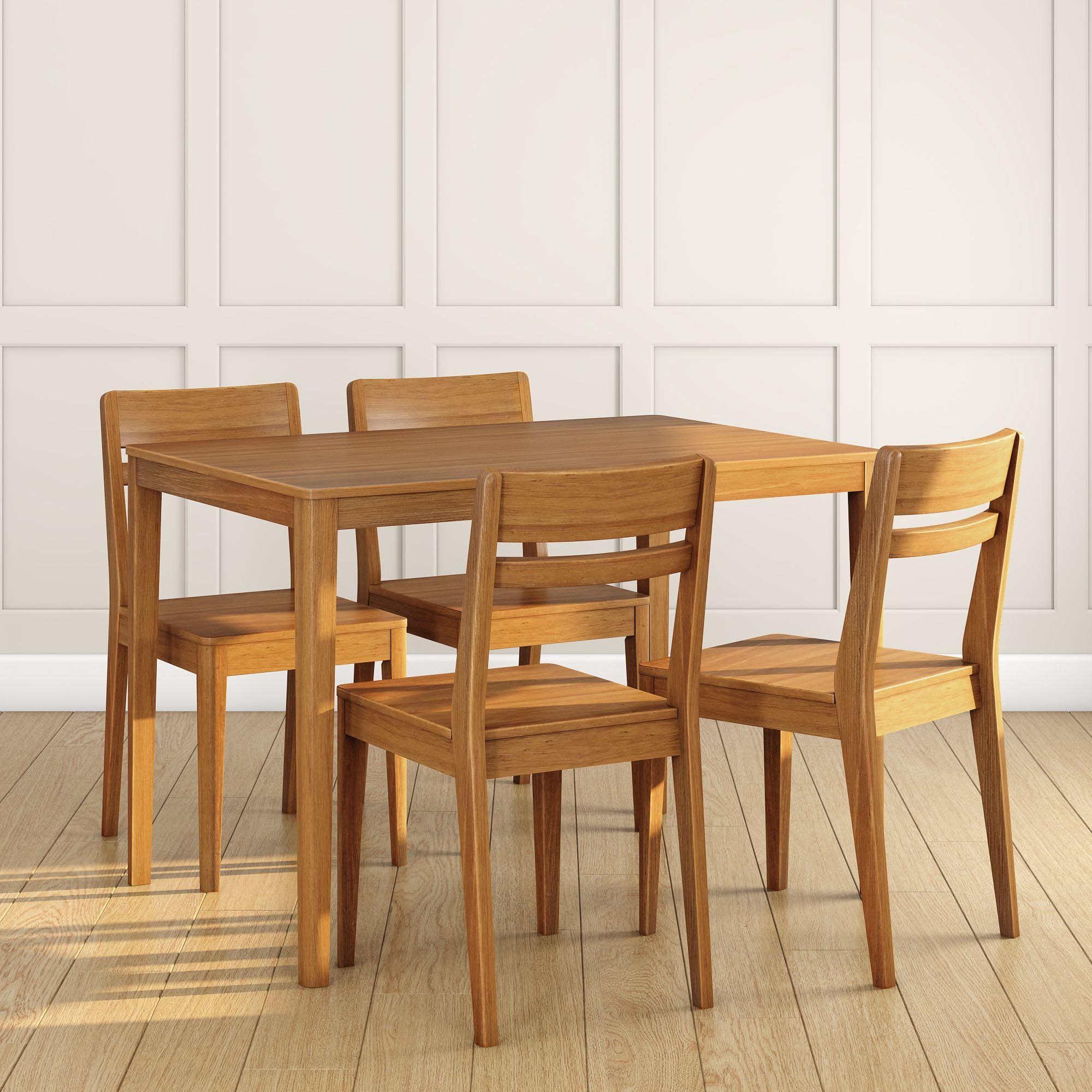 Amazon.com: Grain & Grove Crew 5-Piece Dining Set – Solid Wood 43