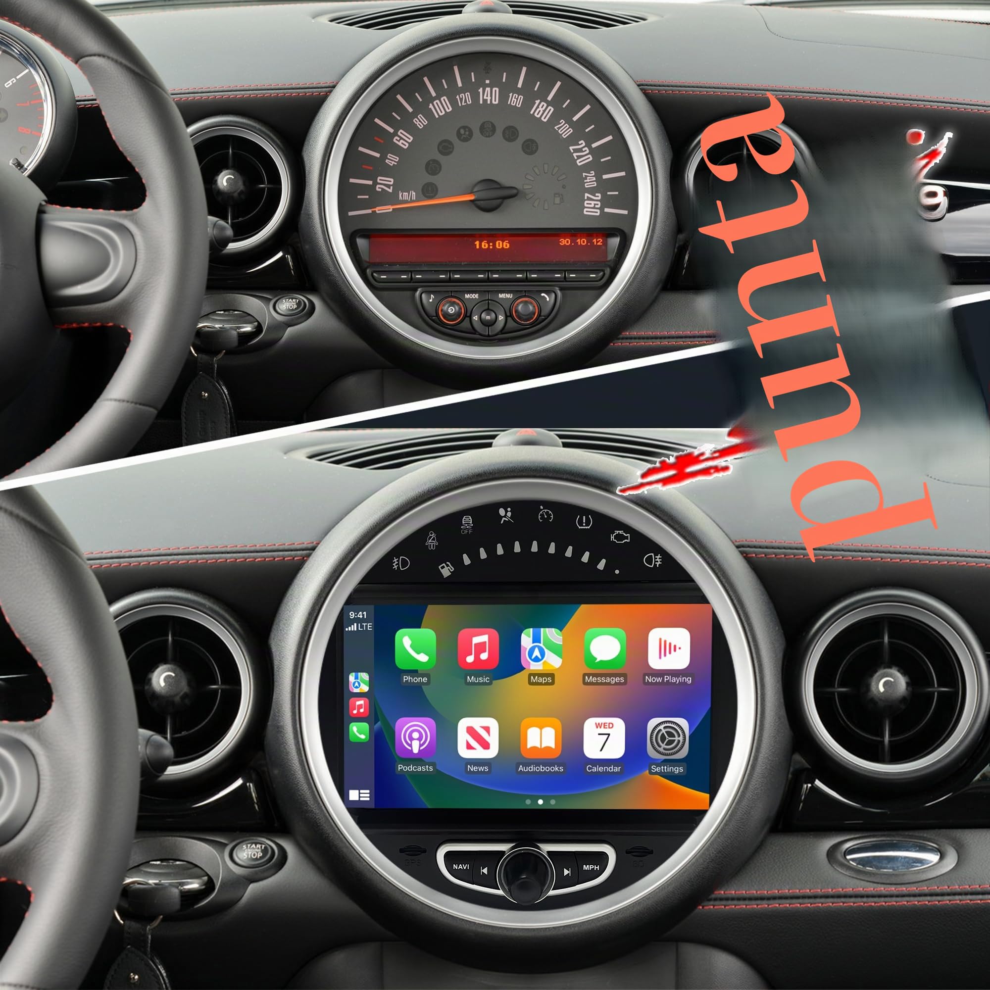 8 Pollici Touch Screen Radio Per Mini Cooper R55 R56 R57 R58 R59 R60 R61 Car Stereo CarPlay Android Auto Snapdragon 665 64GB Navigazione GPS Netflix Spotify Prime Video Reddit Twitch