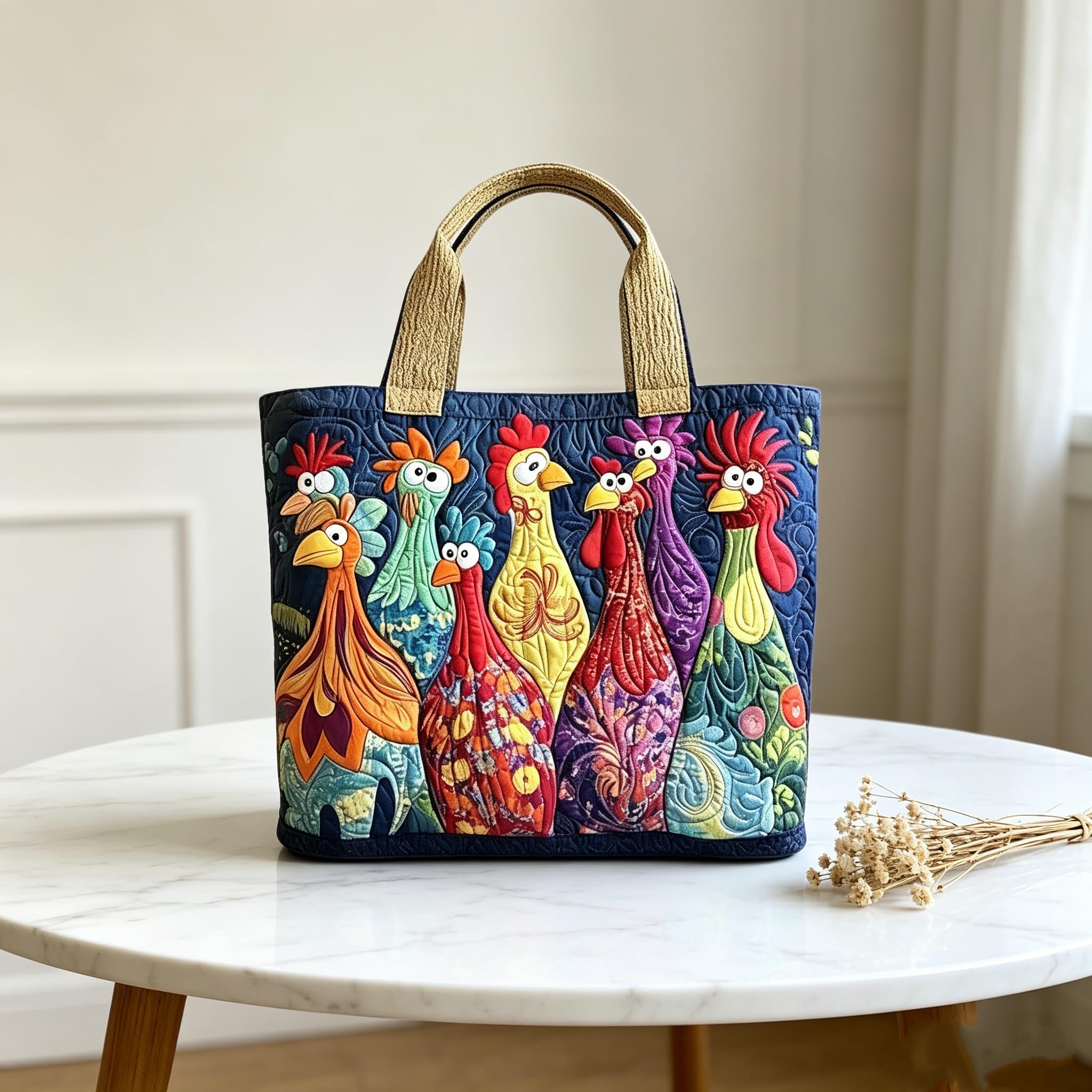 Aiorrax Quilted Bags, Quilted Tote Bag, Quilted Tote Bags for Women, Vintage, Hobo, Lightweight Large Capacity — view 3