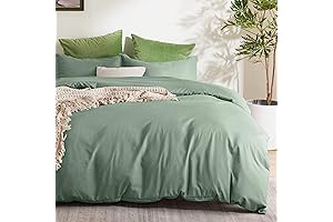 Bedsure Sage Green Duvet Cover Queen Size Soft Duvet Cover for Kids