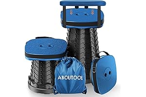 Square Collapsible Portble Folding Telescoping Stool