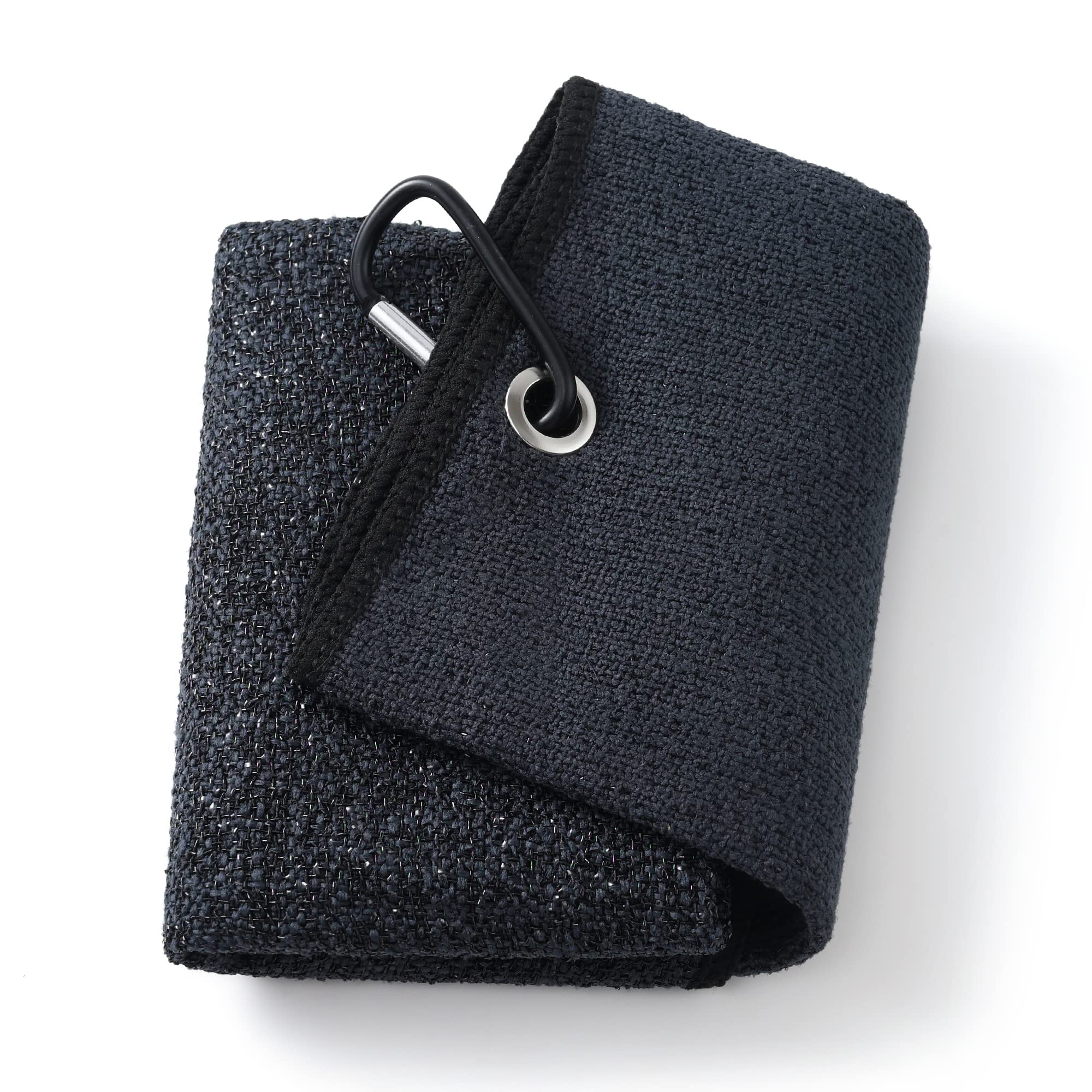 Mile High Life Tri-Fold Golf Towel, 2-in-1 Club & Ball Cleaner, Scratch-Free Scrubbing Side + Ultra-Soft Microfiber, Heavy-Duty Clip, Quick-Dry