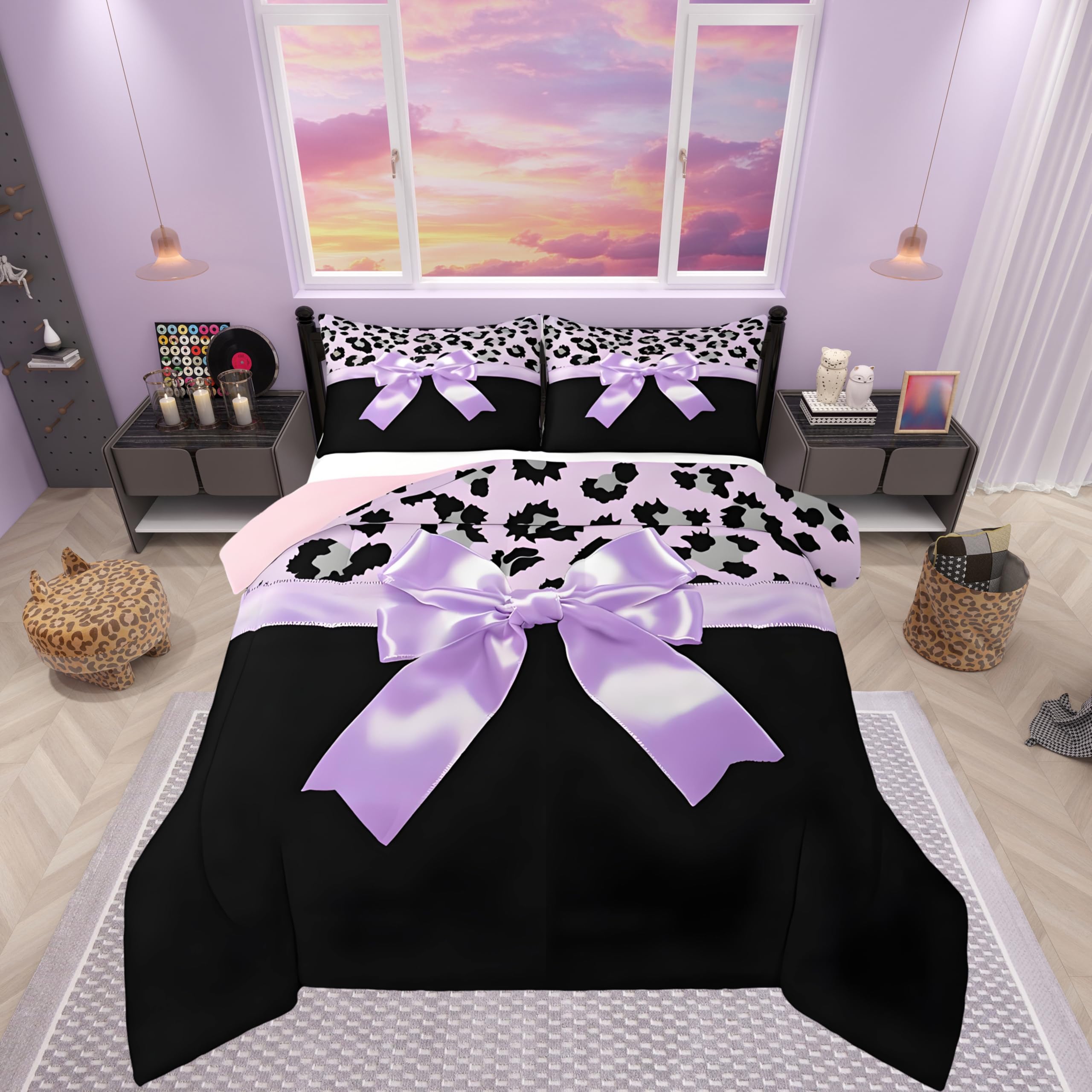 Housse de couette violette pour chambre de fille et ambiance cocooning