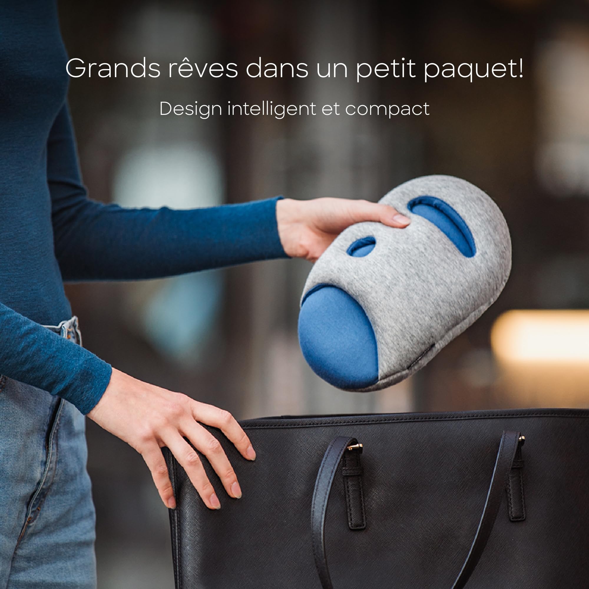 OSTRICH PILLOW Mini - Oreiller de Voyage Mini pour Hommes, Femmes, Enfants - Confort Premium, Compact & Léger, Positions de Sommeil Polyvalentes, Entretien Facile