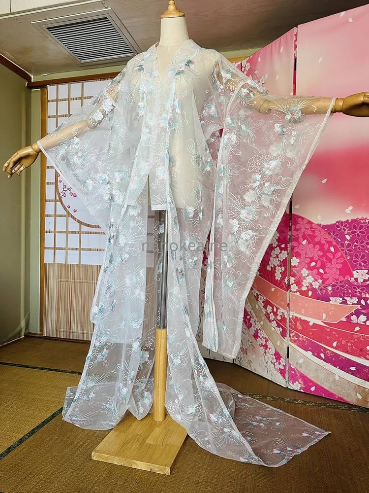 Amazon.co.jp: 薄青/ライトブルー レース打掛 チュール打掛