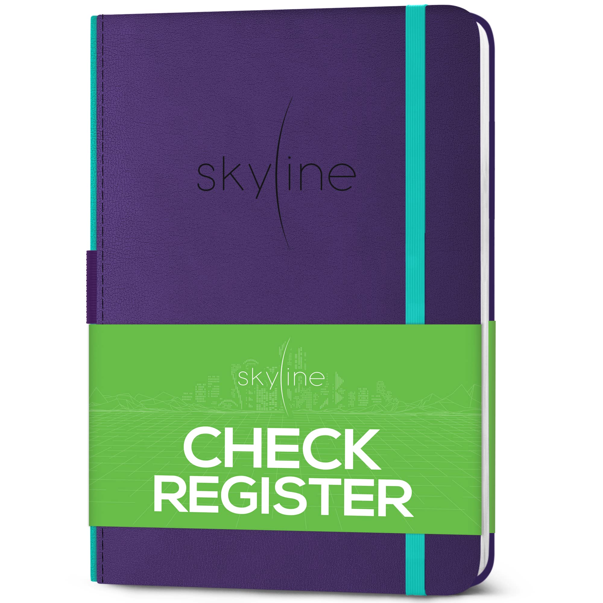 Skyline Check Register – Accounting Ledger Log Book for Income & Expenses – Transaction Checkbook for Small Business – Checking Account Notebook for