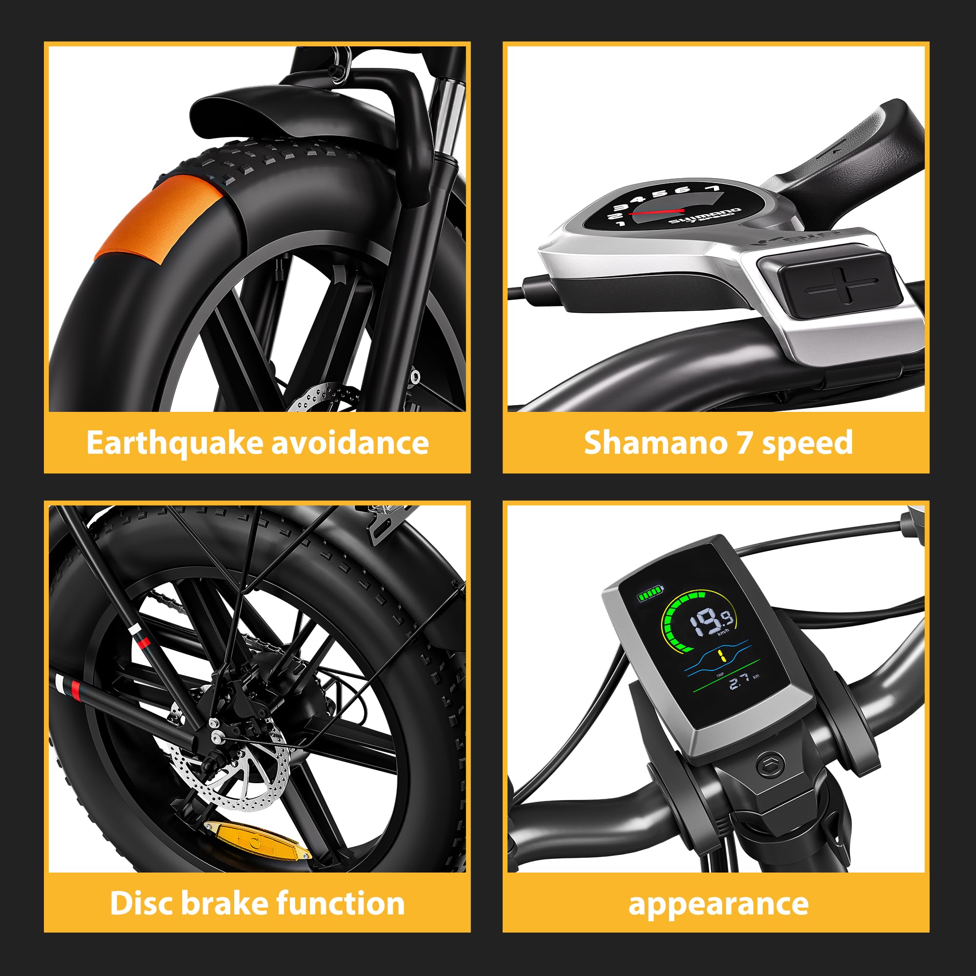 Miyazaki Bicicletta elettrica pieghevole R5 90NM per adulti, telaio in alluminio Space, motore brushless, batteria rimovibile, pneumatici larghi, freni idraulici a olio