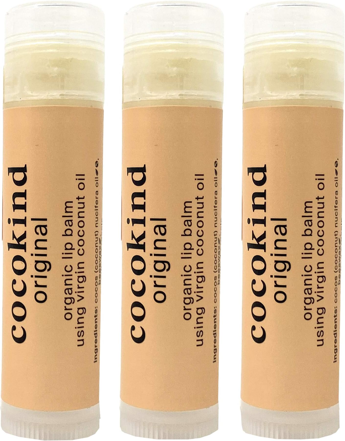 Cocokind, Organic Lip Balm, Original, 0.15 oz (4.25 ml)(pack of 3)
