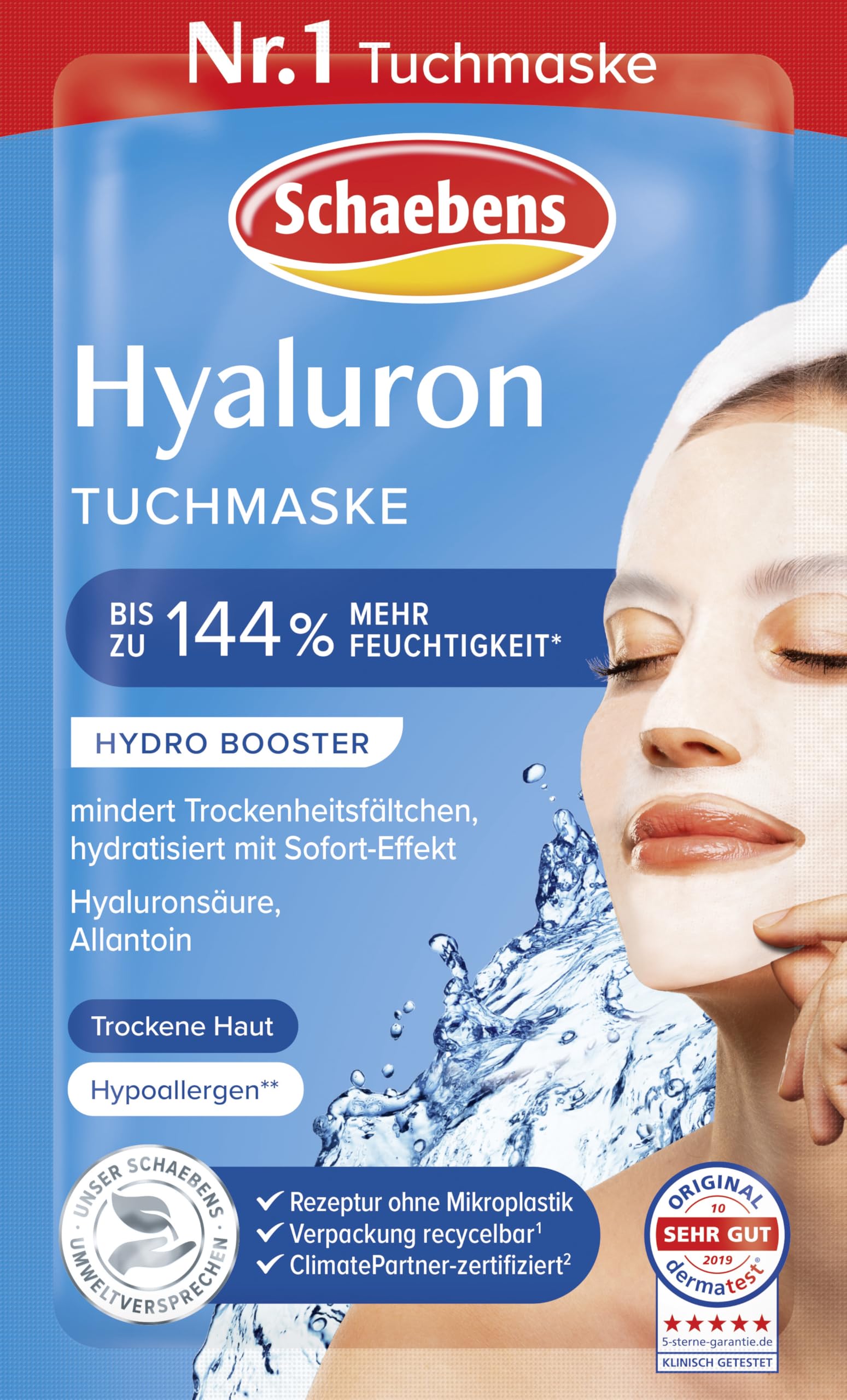 Schaebens Hyaluronic Cloth Mask, 21 g