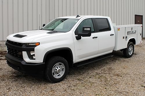 Miniatura 7 de Raptor Series Estribos escalones de 6.5 pulgadas de ancho con agarre de diente de sierra de aluminio negro compatible con Crew Cab 2019-2025