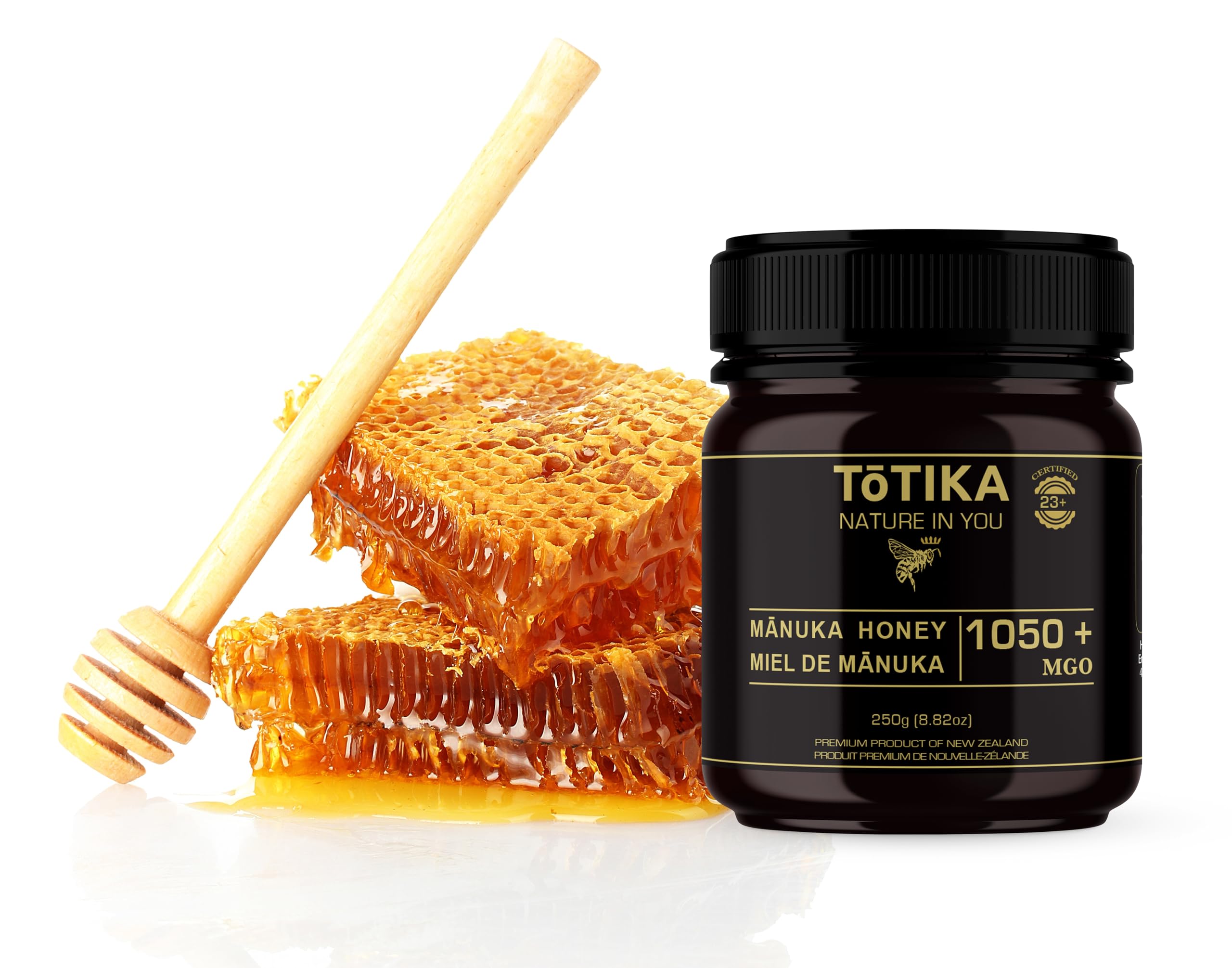 Tōtika Nature Mānuka Honey MGO1050+ (UMF23+), 250g 100% Pure Raw
