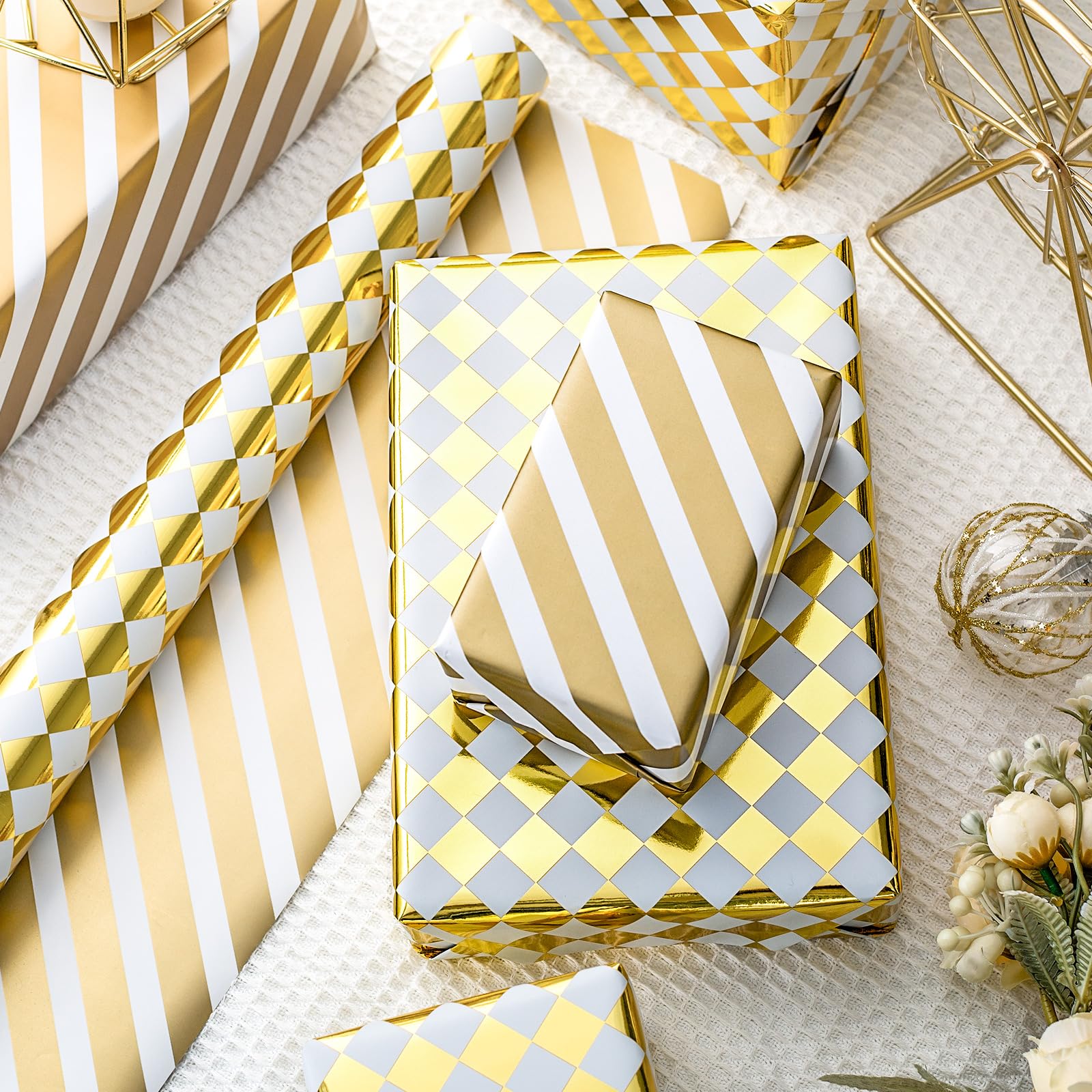 Checkered Flag Wrapping Paper Roll- Mini Roll 17 Inches X 33 Feet
