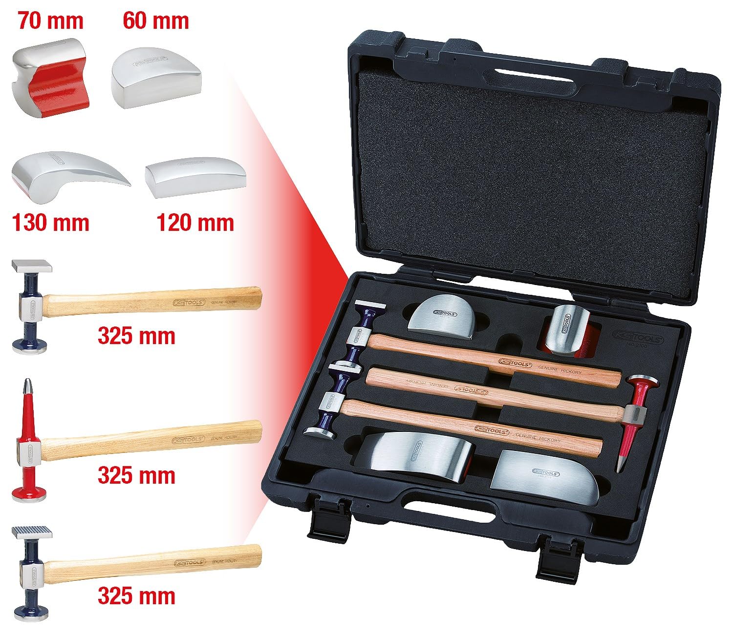 KS Tools 140.2100 Assortimento Tassi per Carrozzieri, 7 Pezzi