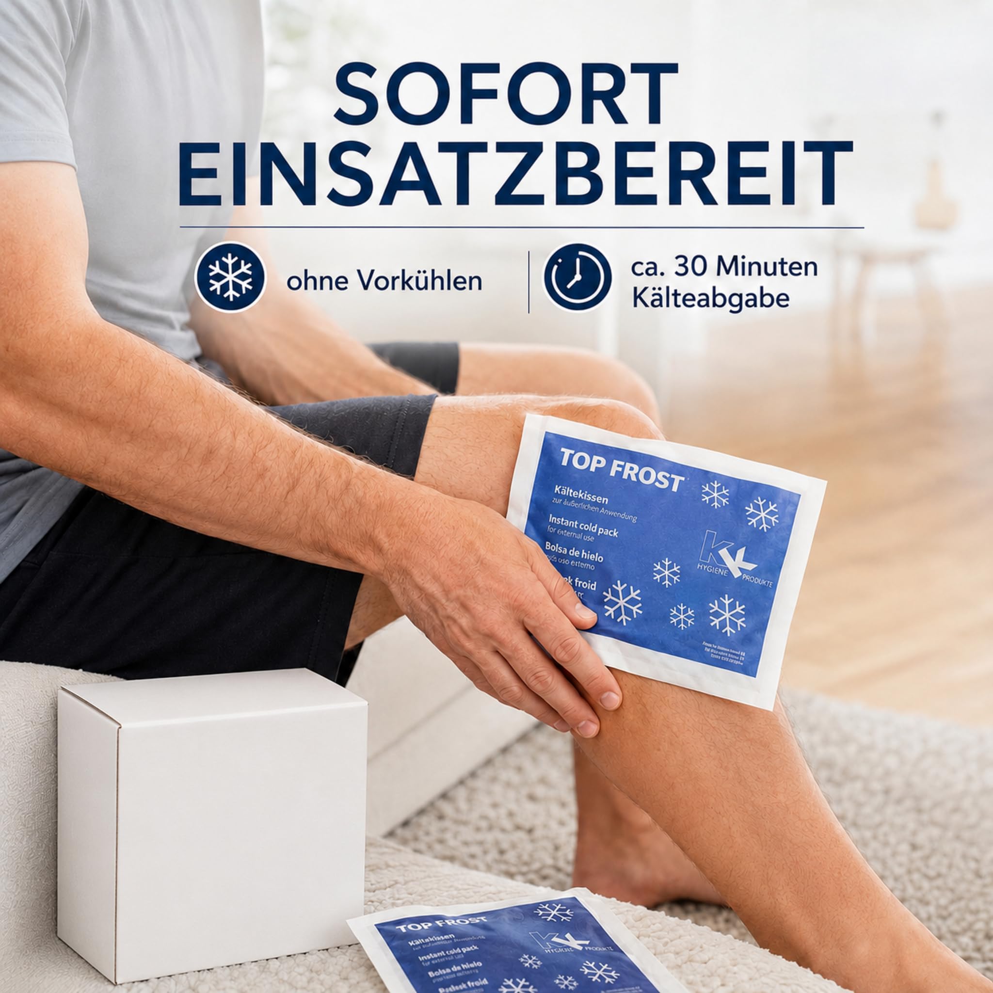 KK Kälte-Sofort-Kompresse | 100 Stück | Kältekompressen | Kühlkompresse 14 x 18 cm