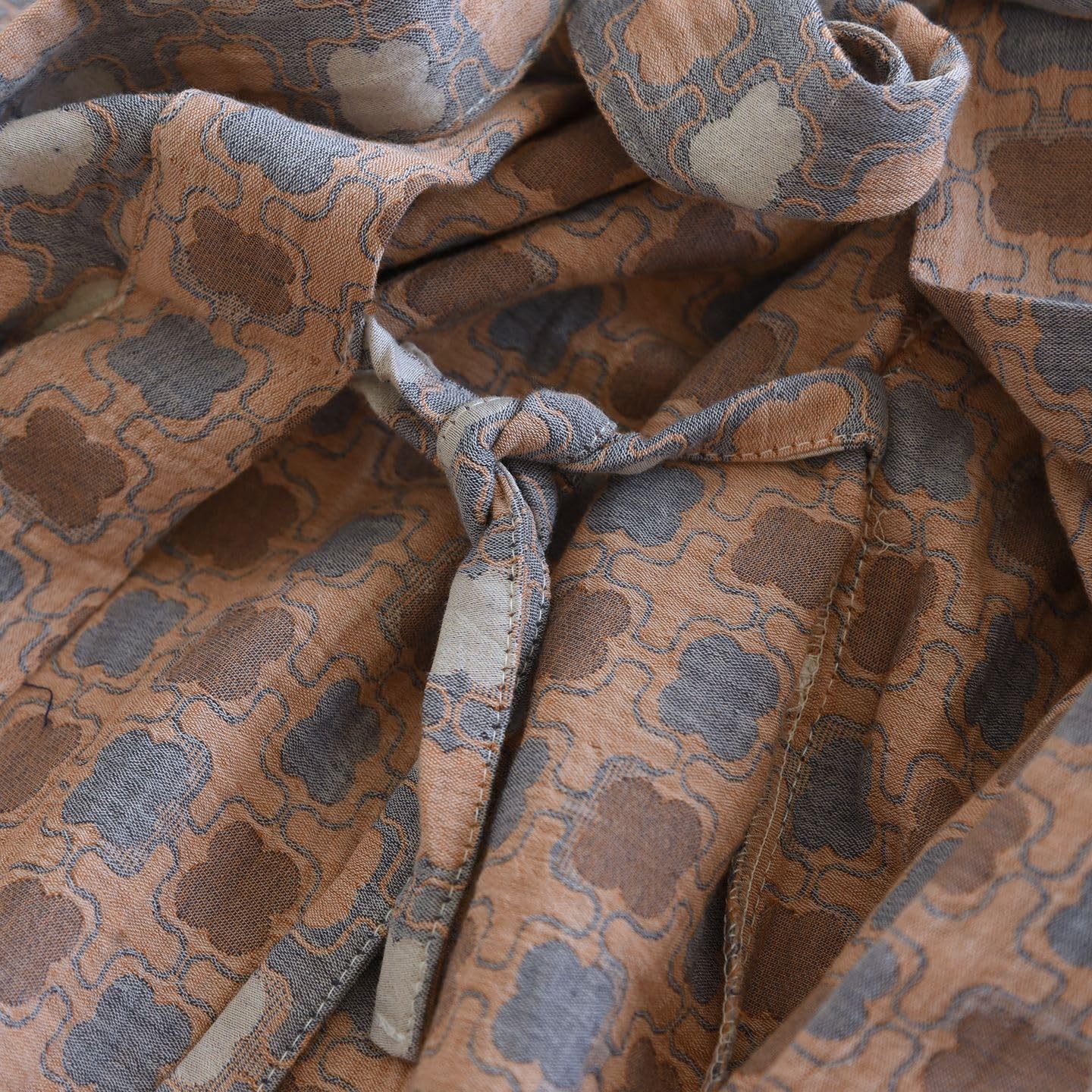 Double-layer Cotton Gauze Japanese Kimono Bathrobe Loose Sleepwear Knee Length Yukata Robe for Women - Image 8