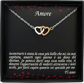 QianSiLi Collana Donna In Argento 925 Con Ciondolo Occhio Turco. Regalo Personalizzato, Catena 40+5 Cm.