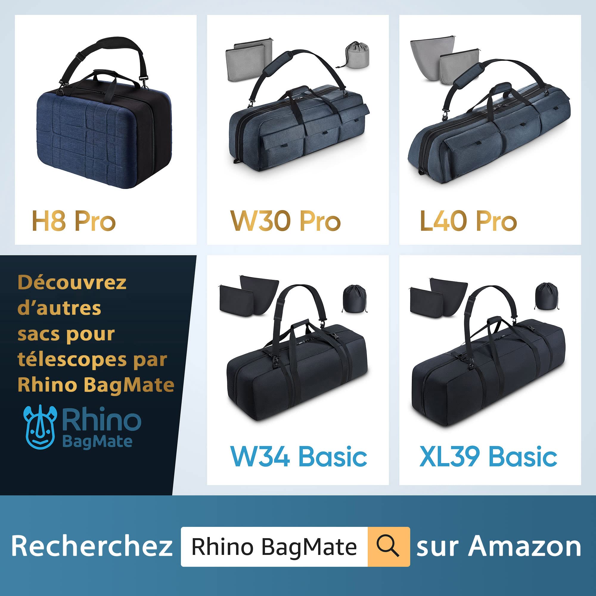 Sac télescope Polyvalent – Sac Transport rembourré, bandoulière réglable & Rangement – Hydrofuge – Compatible avec Les télescopes Celestron (101,6x29,2x22,9 cm)