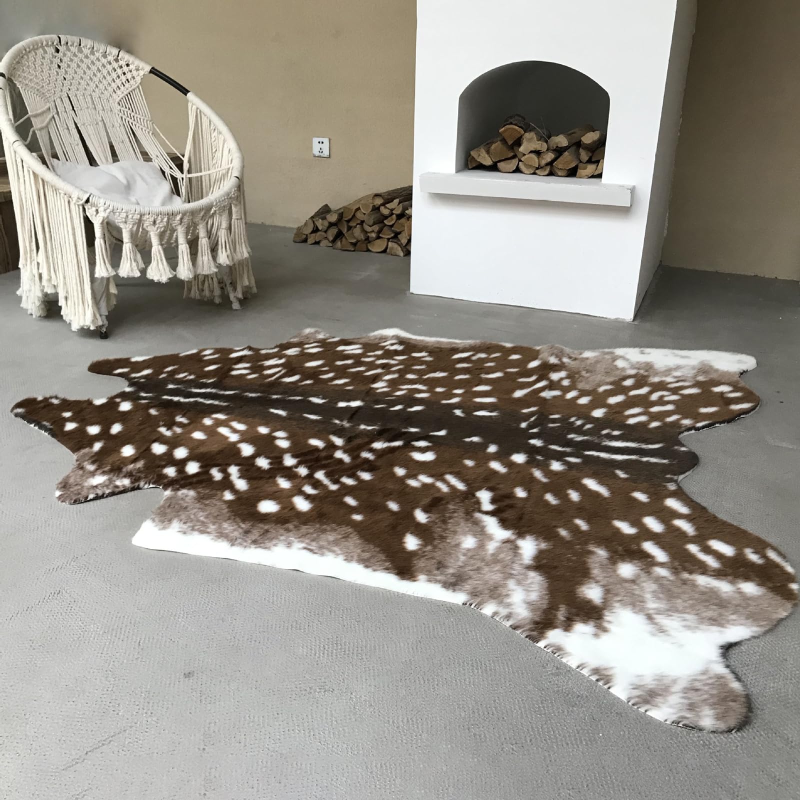 Tappeto con Stampa in Stile Pelle di Mucca,Tappeto con Stampa Animalier,Tappeto Mucca,Tappeto in Finta Pelle Bovina,Tappeto Imitato in Pelle di Animali,Pelle Scamosciata Artificiale