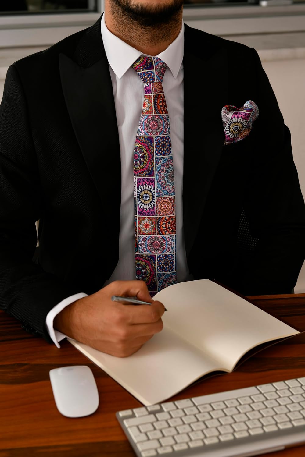 CharmLab Candle – Men’s Coffee & Candle Gift Set, Modern Rituals Collection for Him with Sculptural Bust, Moka Pot, Tie & Pocket Square, Luxury Gift for Birthdays, Anniversaries & Special Occasions