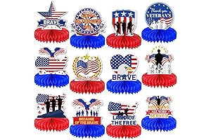 12 Pieces Happy Veterans Day Table Decorations