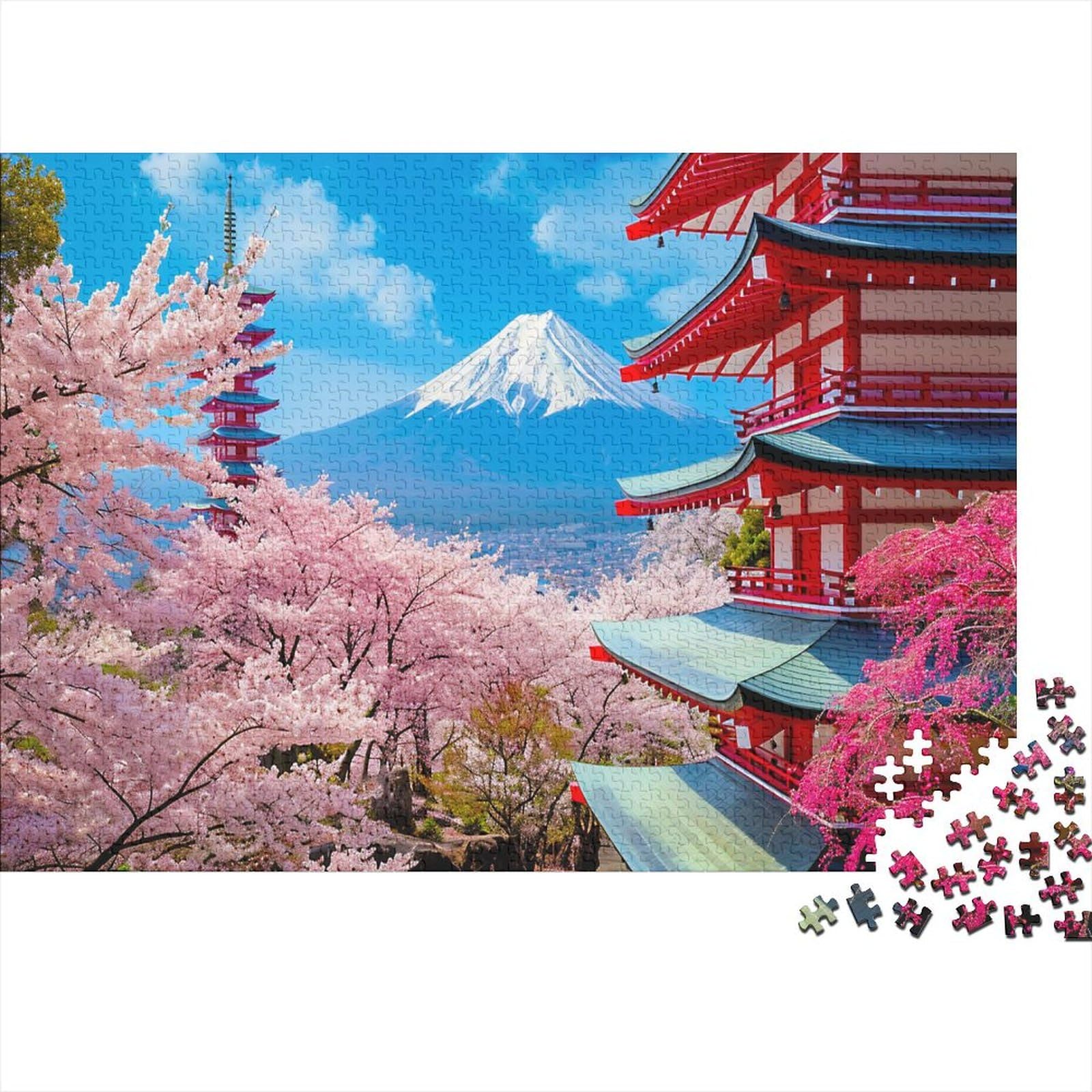 Sakura Tree Jigsaw Puzzle for Adults, 1000 Pieces, Japanese Cherry