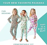 Vista 4 de Posh Peanut Girls Pajamas Set - Soft Viscose from Bamboo Kids Two Piece PJ - Easy Care Toddler Sleepers Little Girl Clothes