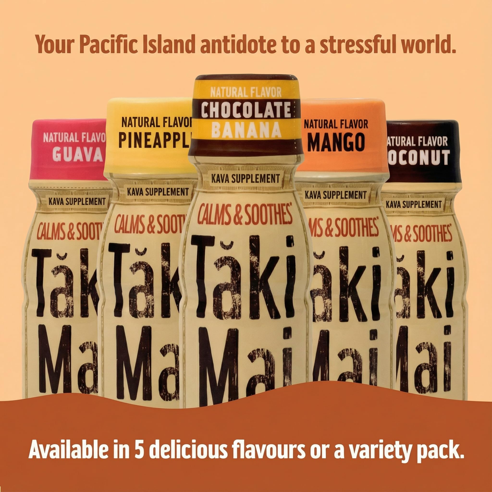 Taki Mai Variety Pack Kava Kava 2.5 oz (10-pack) Shots – Noble Kava Root Drink, Ready to Drink for Stress Support & Relaxation, Fast Acting Herbal Support for Calming Better Sleep and Balanced Mood — Amazon image 3